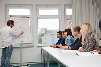 Studierende in Raum "London" am Campus Pirmasens Studierende in Raum "London" am Campus Pirmasens